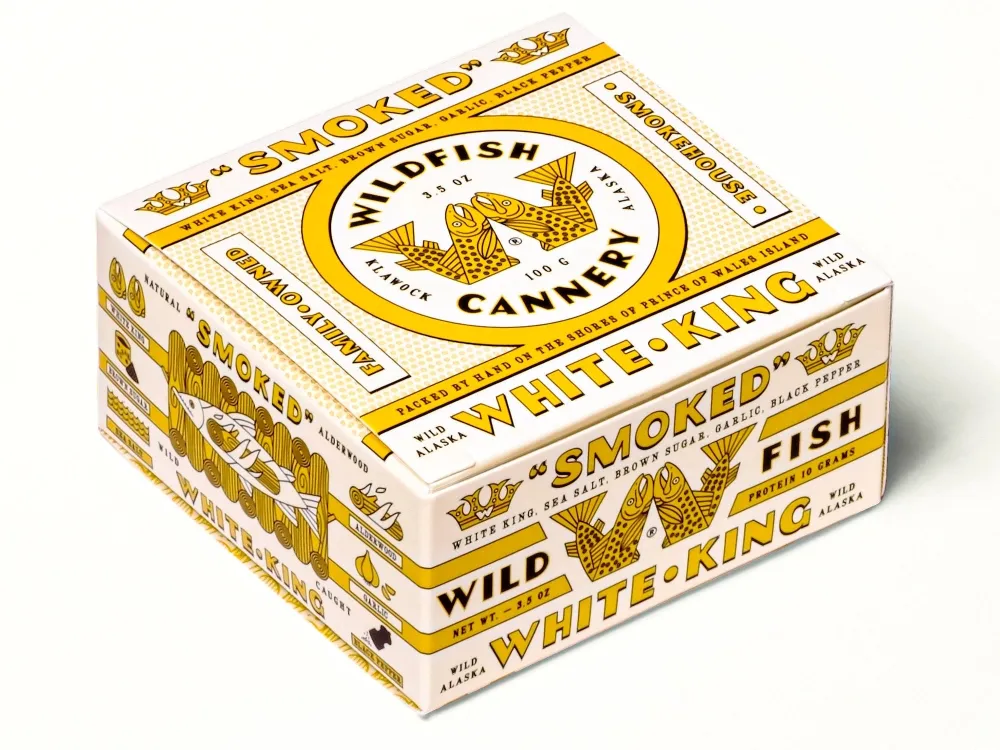 Canned Smoked White King Salmon - 1
