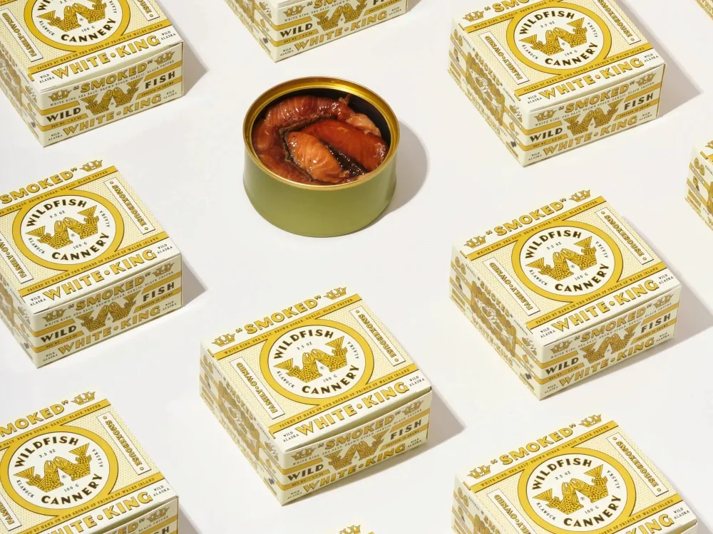 Canned Smoked White King Salmon - 3