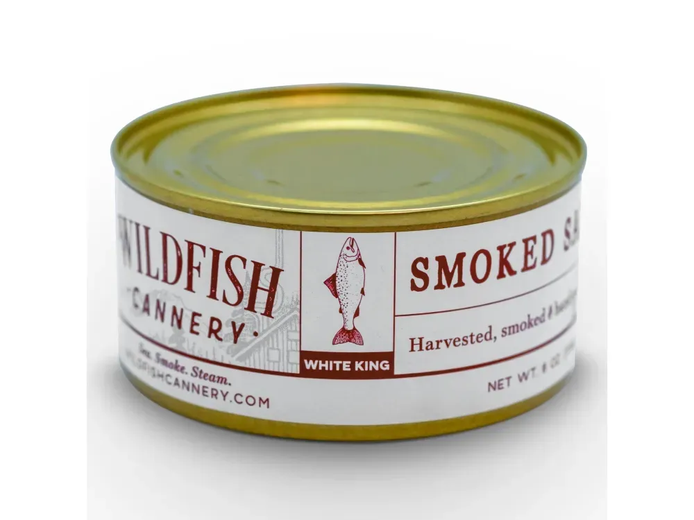 Canned Smoked White King Salmon - 5