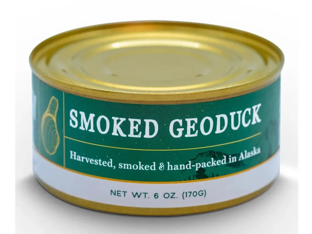 Canned Smoked Geoduck Clams - 1