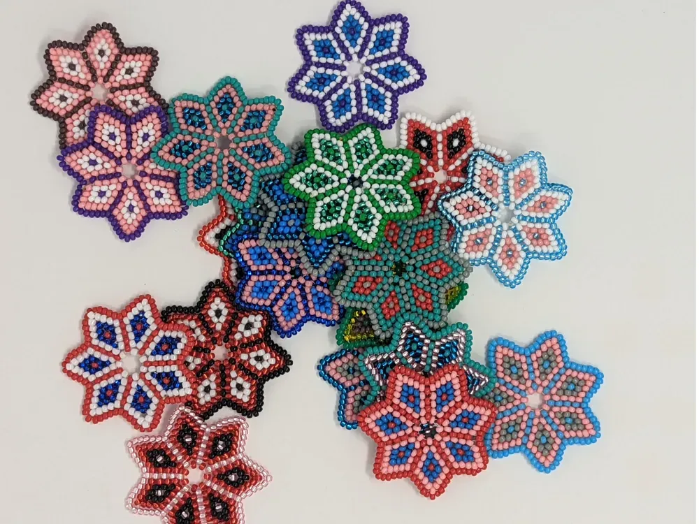 Seven Pointed Shishmaref Beadwork Star - 1