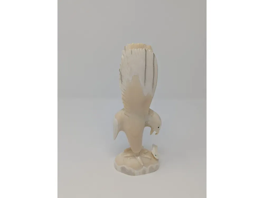Carved Walrus Tusk - Eagle - 1