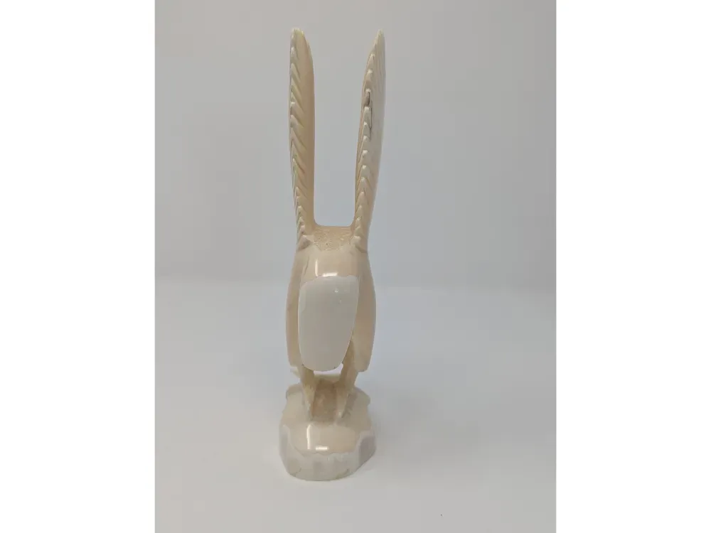 Carved Walrus Tusk - Eagle - 4