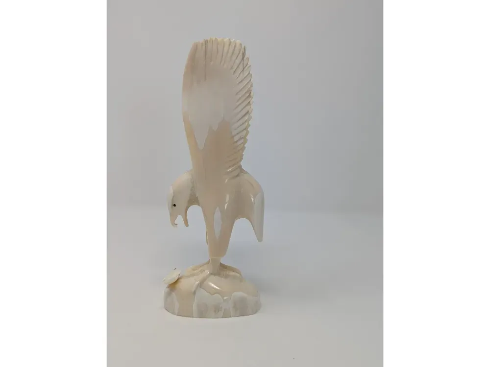 Carved Walrus Tusk - Eagle - 2