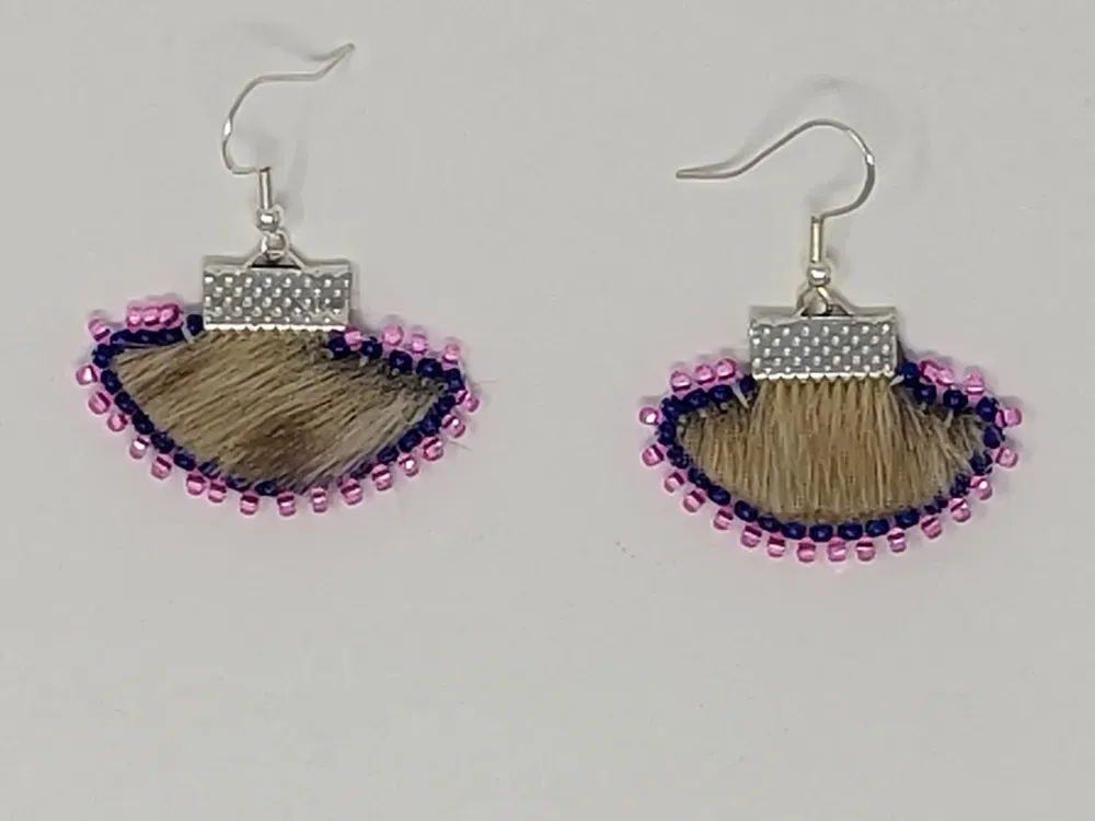 Seal Skin Ulu Beaded Earrings - 4