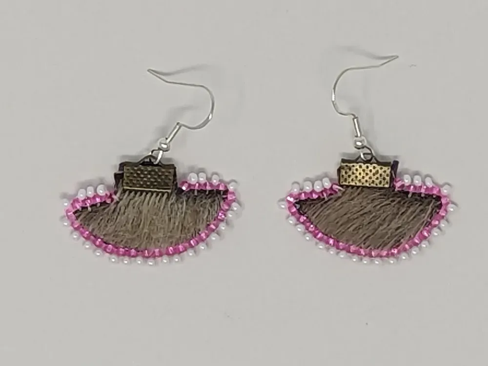 Seal Skin Ulu Beaded Earrings - 5