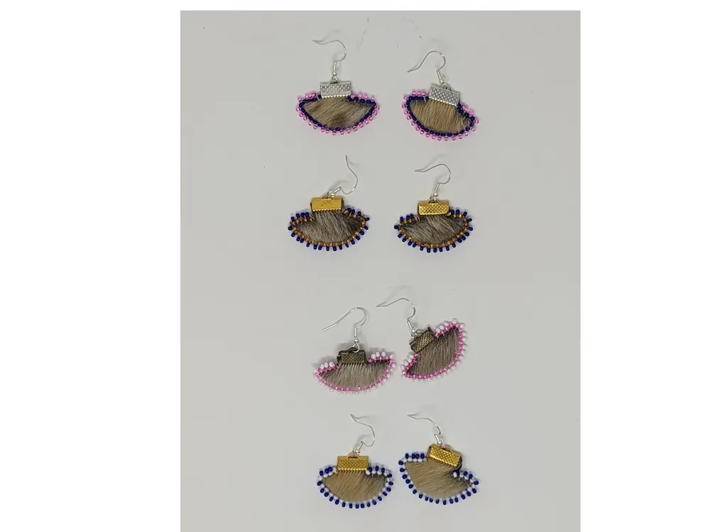 Seal Skin Ulu Beaded Earrings - 1