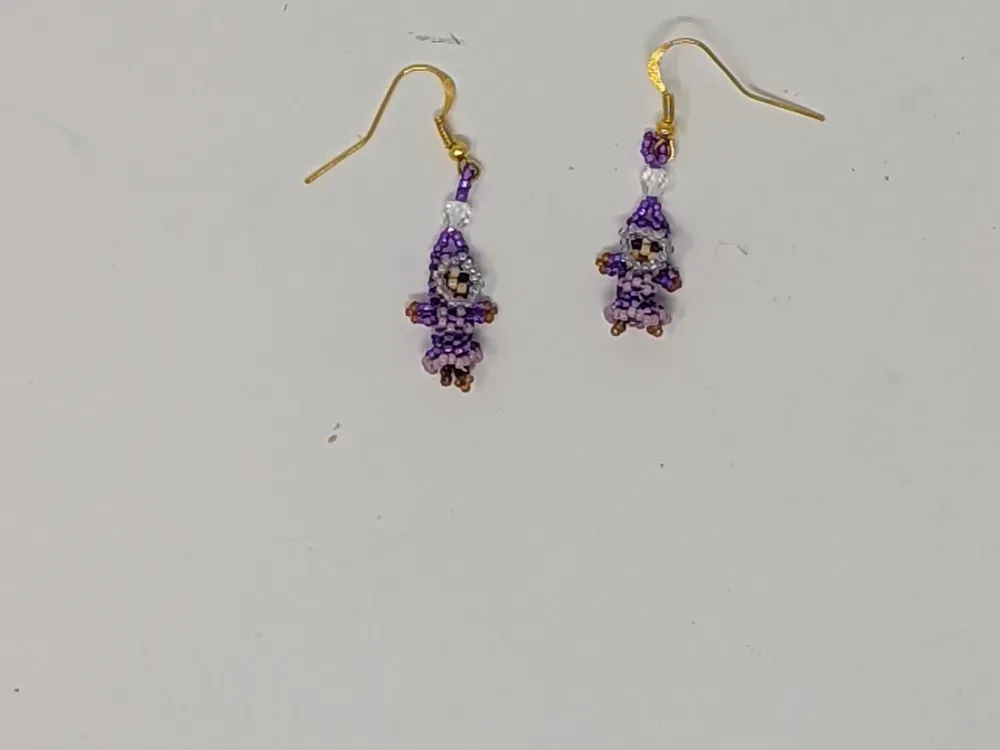 Beaded Dancing Doll Earrings - 4