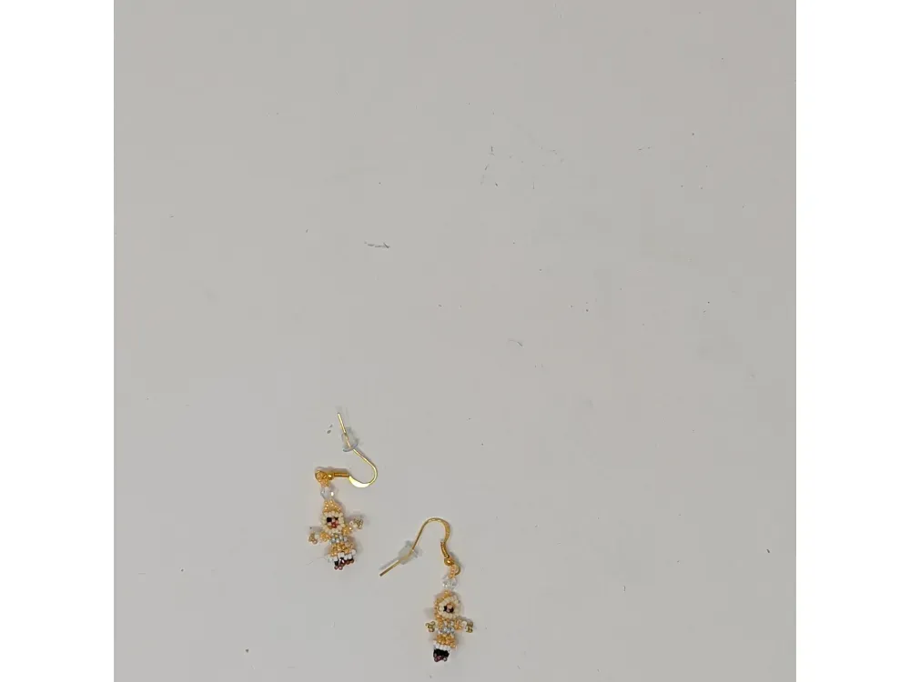 Beaded Dancing Doll Earrings - 5