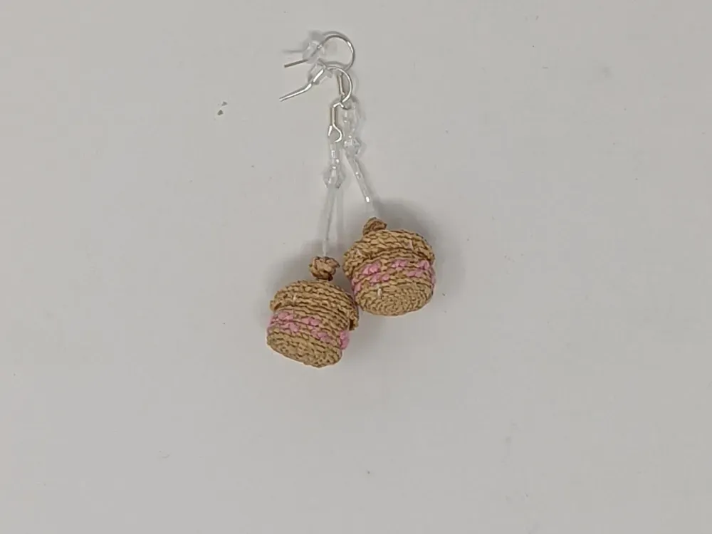 Miniature Seagrass Basket Earrings - 1