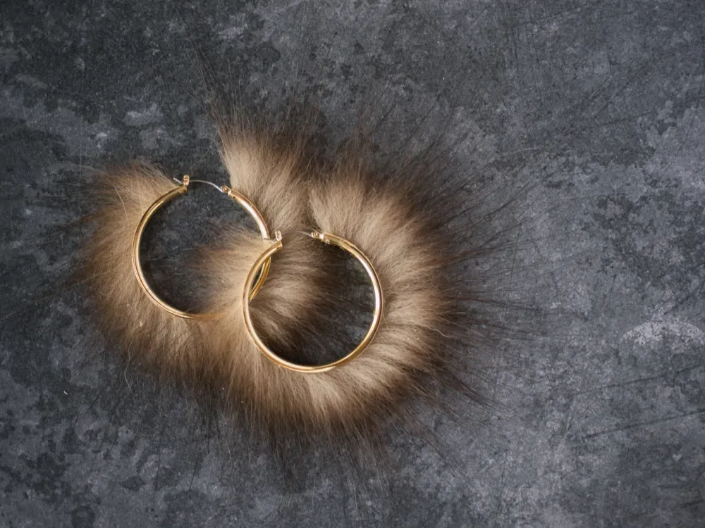 Giant Wolverine Hoop Earrings - Gold finish - 1