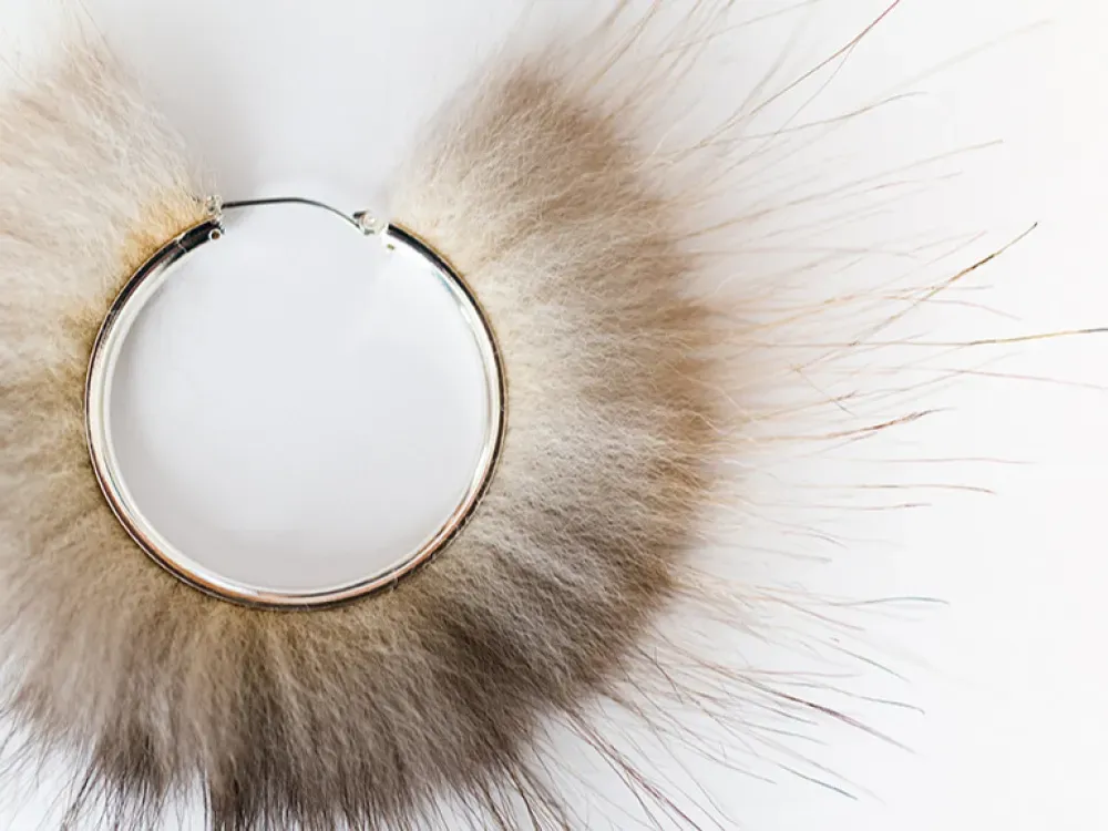 Giant Wolverine Hoop Earrings - Silver finish - 1