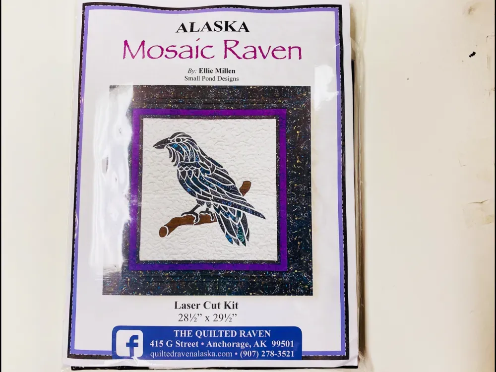 Alaska Mosaic Raven Laser Cut Applique Kit - 1