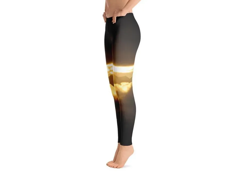 Cross Mountain Sunrise from Mount Verstovia Leggings - 2