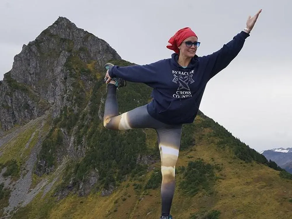 Cross Mountain Sunrise from Mount Verstovia Leggings - 5
