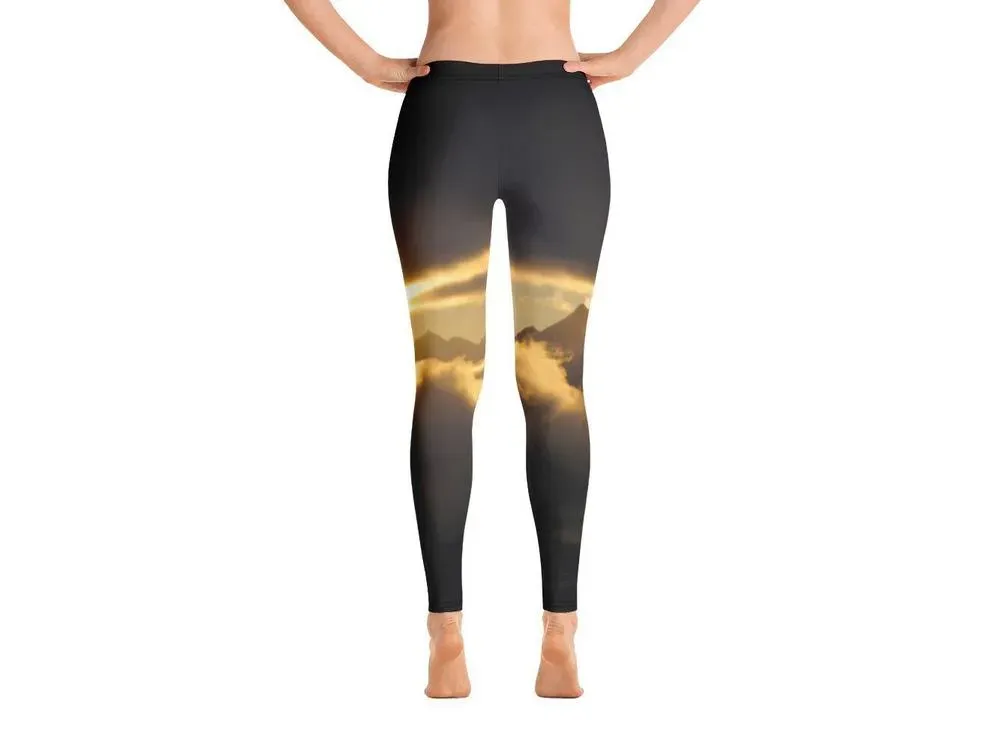 Cross Mountain Sunrise from Mount Verstovia Leggings - 1
