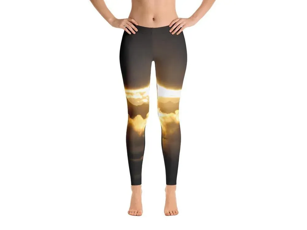Cross Mountain Sunrise from Mount Verstovia Leggings - 4