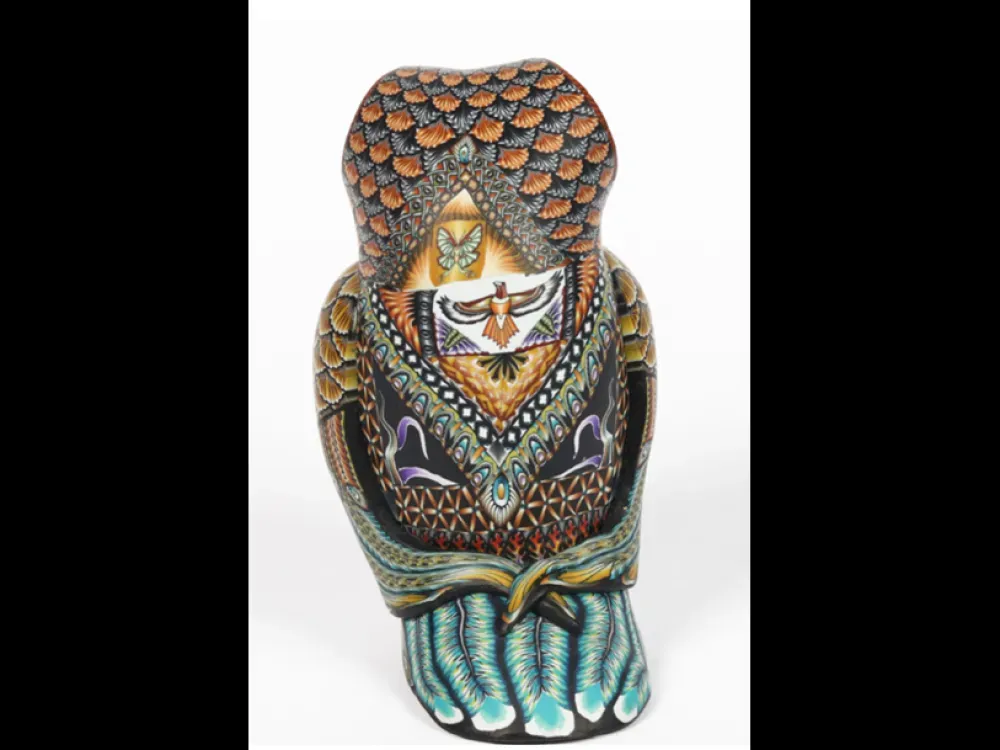 "Owl" Fimo Creations Polymer Clay Sculpture by Jon Anderson - 2
