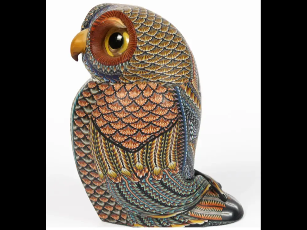 "Owl" Fimo Creations Polymer Clay Sculpture by Jon Anderson - 4