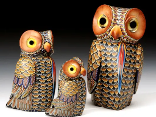 "Owl" Fimo Creations Polymer Clay Sculpture by Jon Anderson