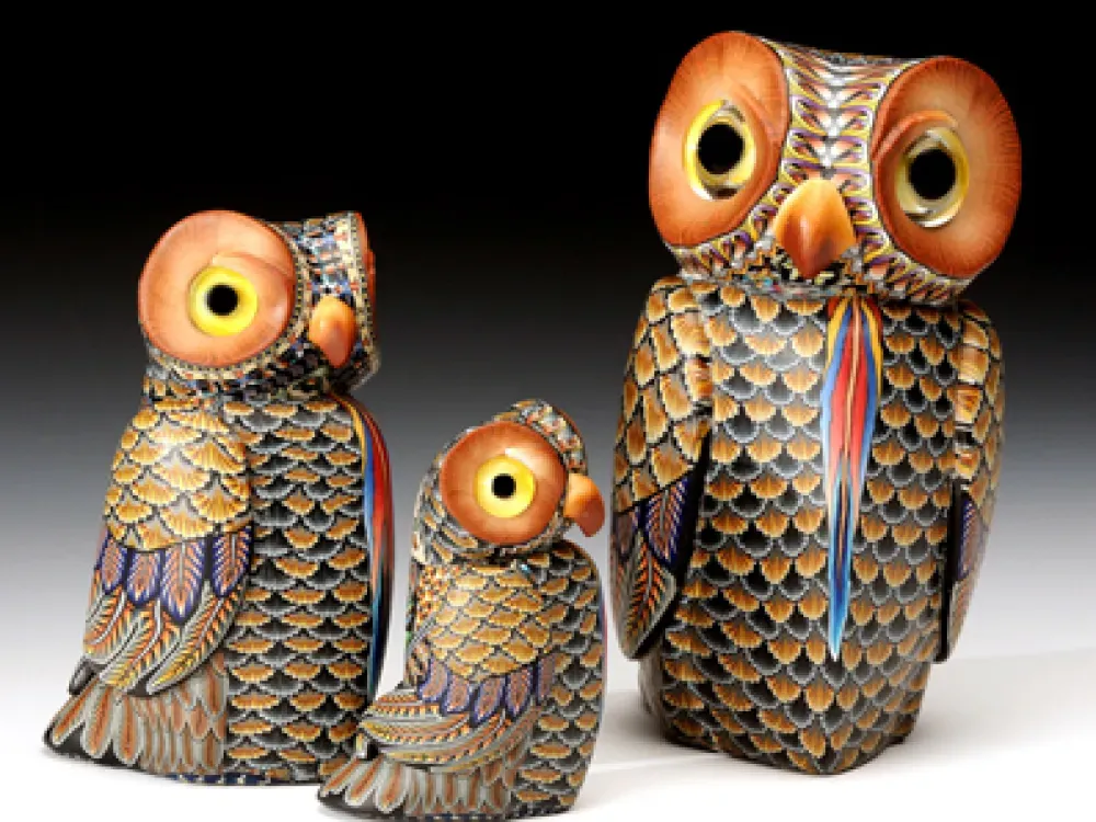"Owl" Fimo Creations Polymer Clay Sculpture by Jon Anderson - 1