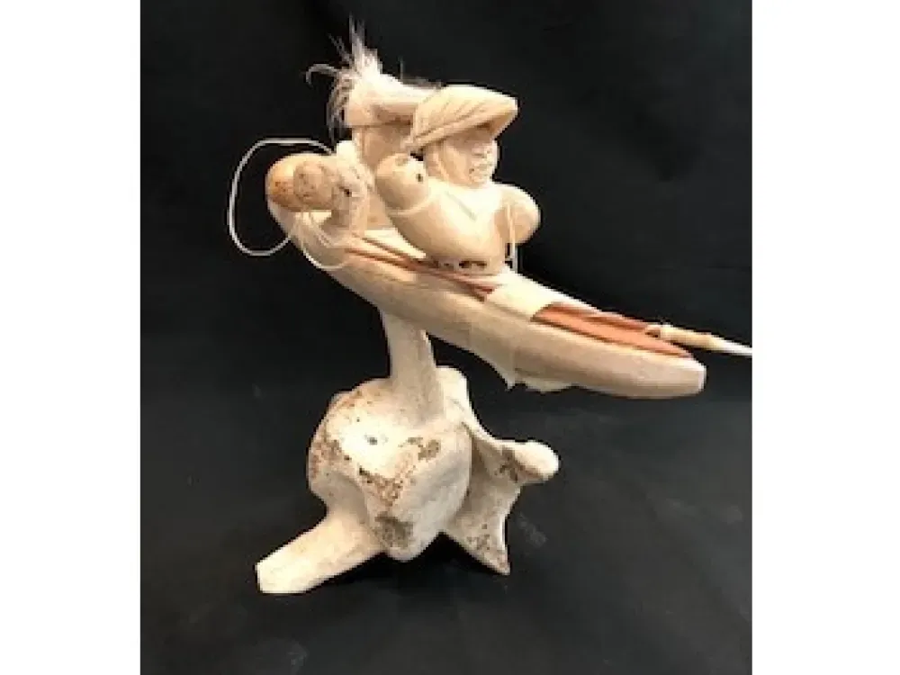 "Jaw Bone Biddarka" Carving On Soapstone by Ron Ekemo - 1