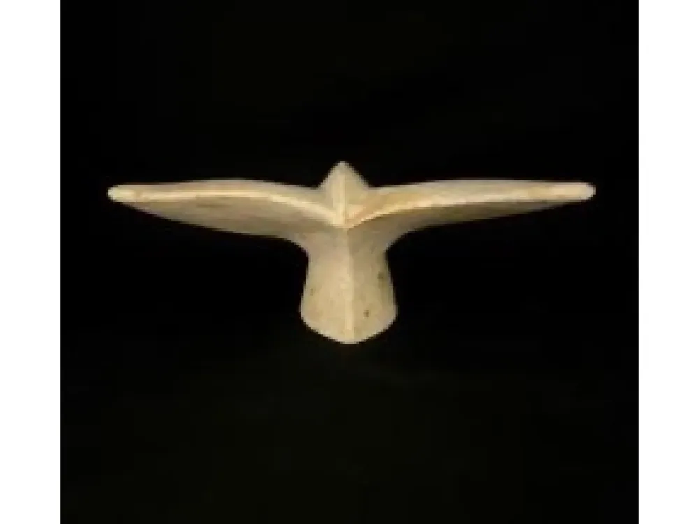 "Whale Tail Carving On Soapstone By Eddie Lee - 2