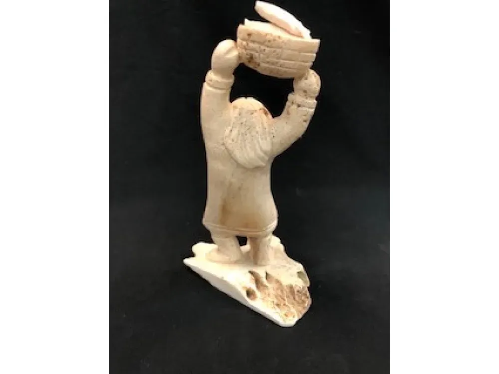 Walrus Jaw Bone Carving By Ron Ekemo - 2