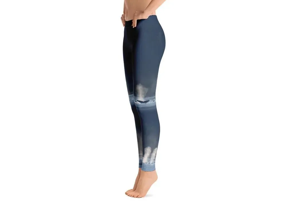 Whales in Silver Bay Leggings - 3