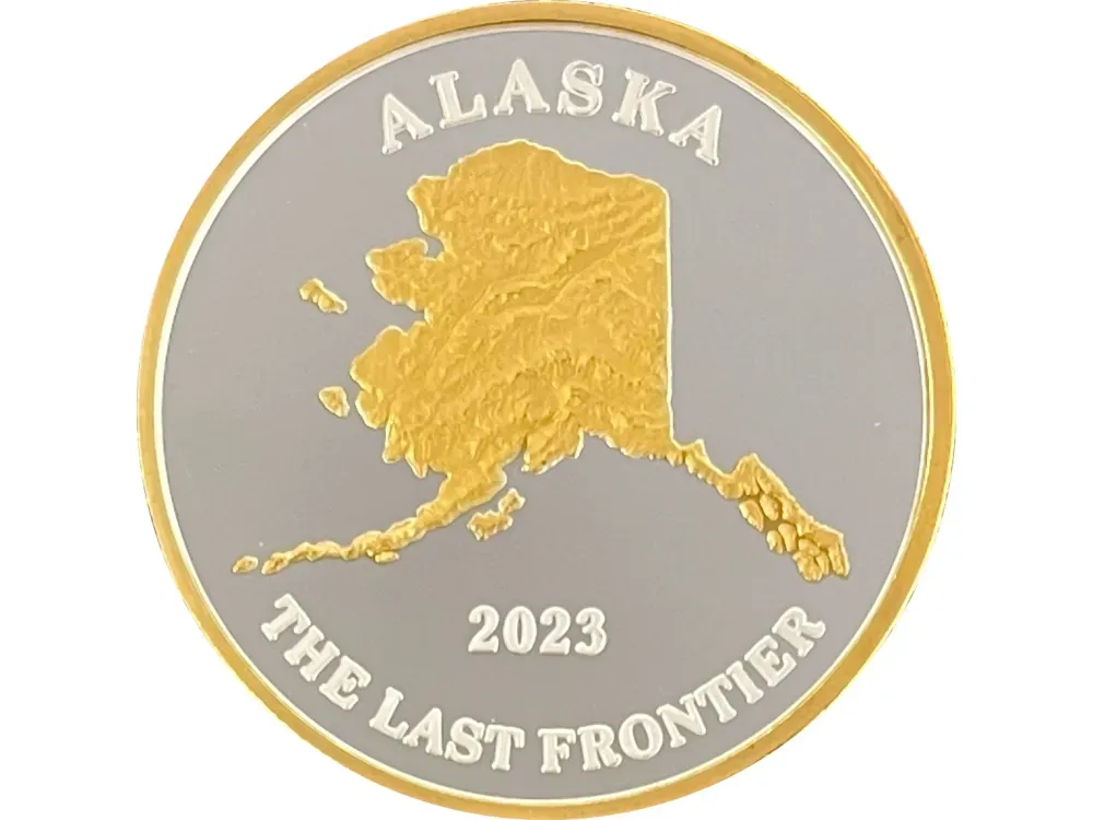 2023 Alaska Map Medallion - 1