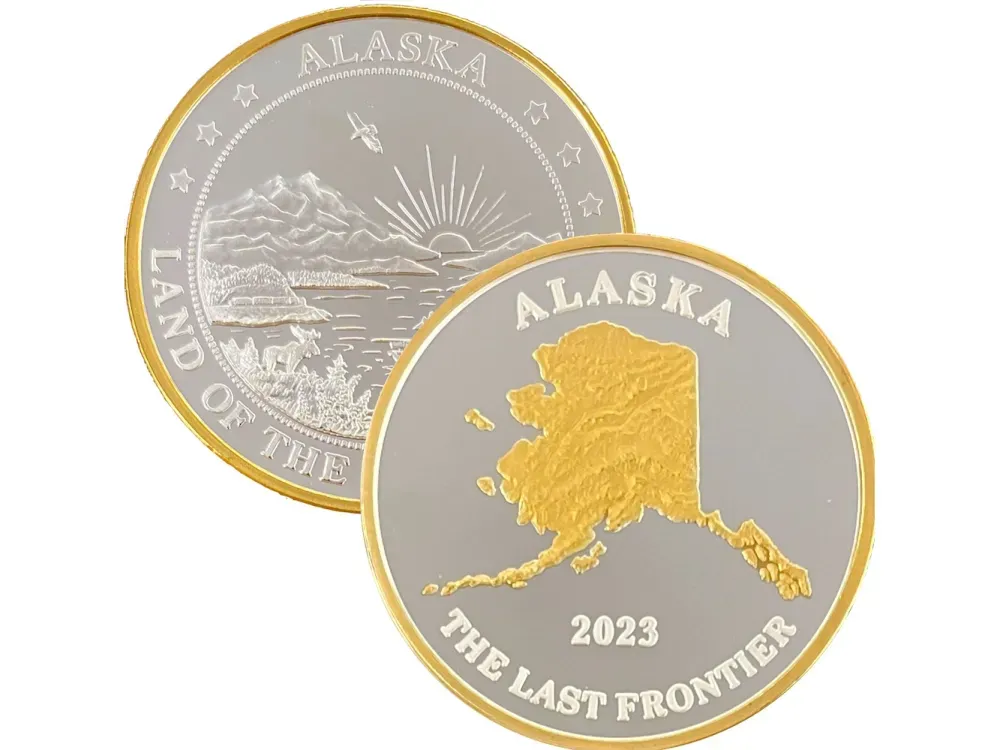 2023 Alaska Map Medallion - 3