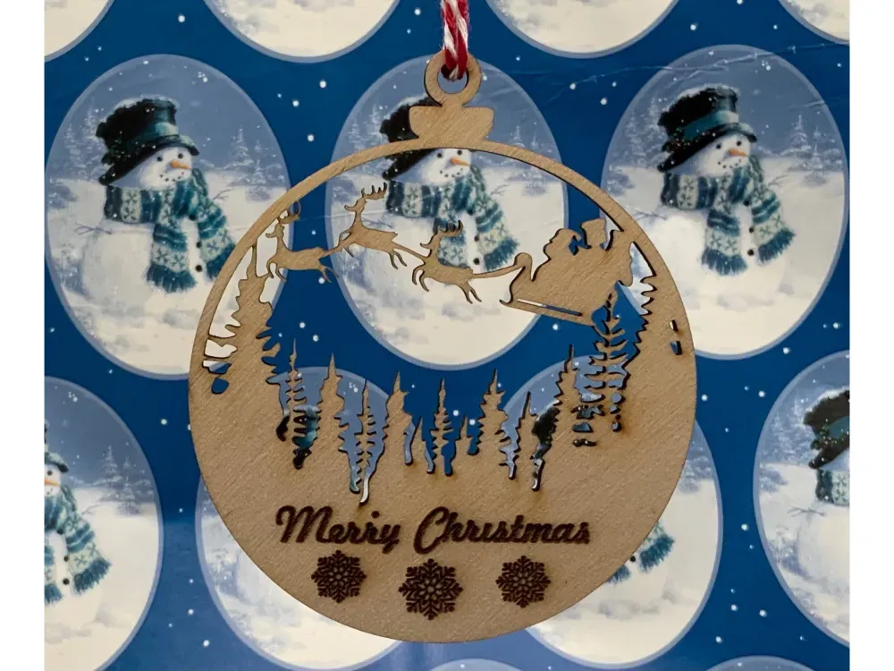 Wooden Gnome Ornament - 2