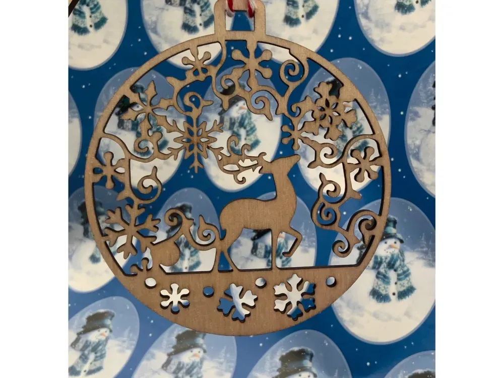 Wooden Holiday Ornament - 5