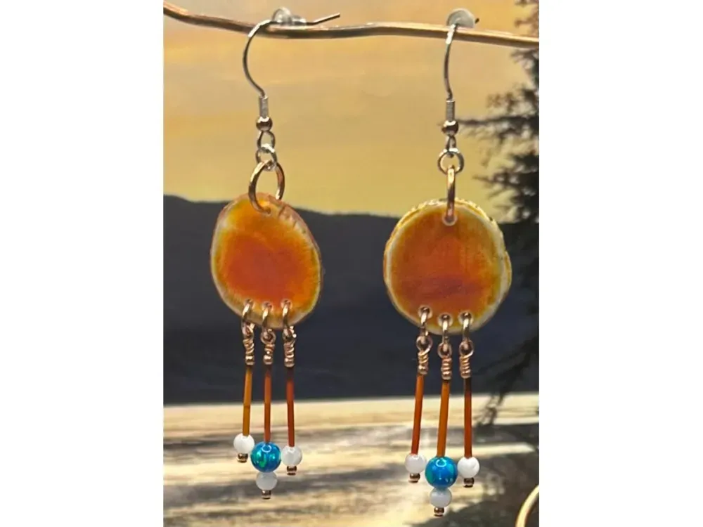 “Midnight Sun” Moose Antler Earrings - 2