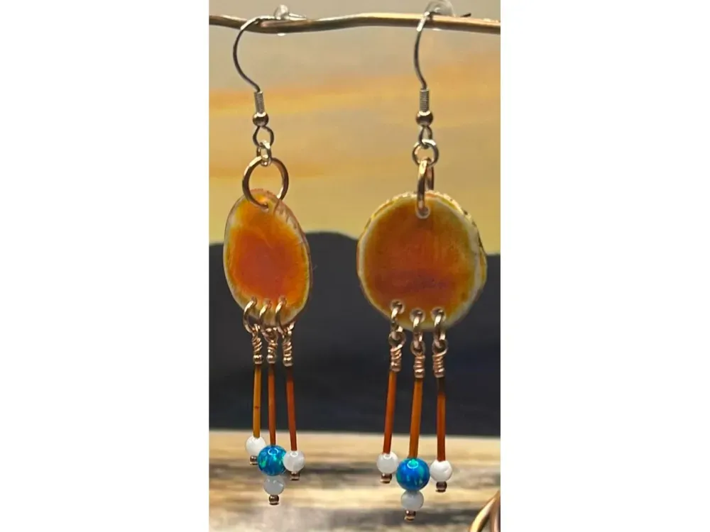 “Midnight Sun” Moose Antler Earrings - 3