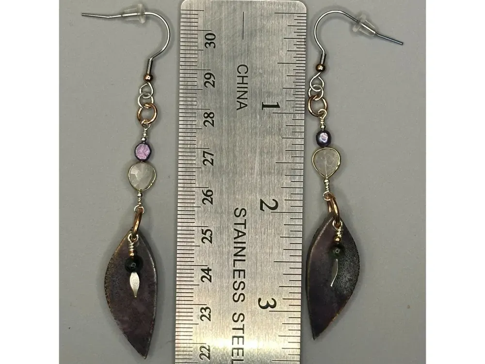 “Leaves” Moose Antler Earrings - 3