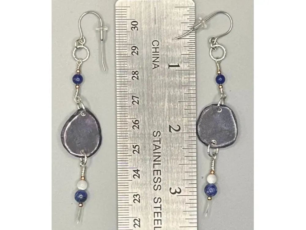 “Ripe Blueberries” Moose Antler Earrings - 3