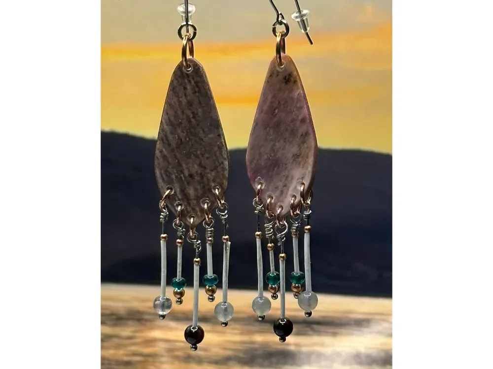 “Summer Transitions” Moose Antler Earrings - 1