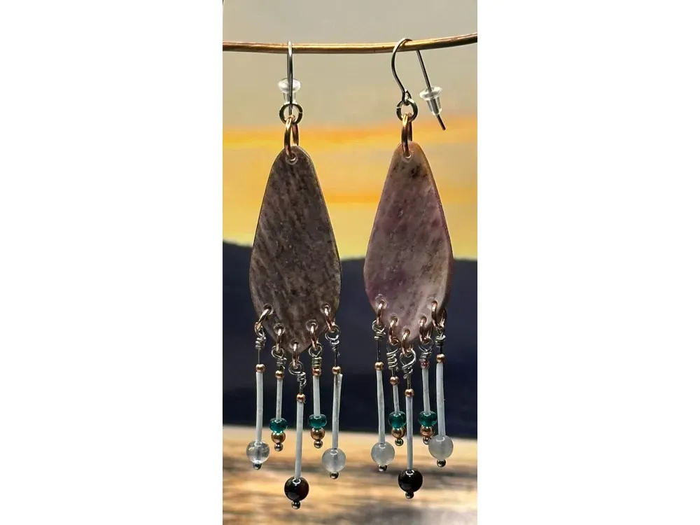 “Summer Transitions” Moose Antler Earrings - 2