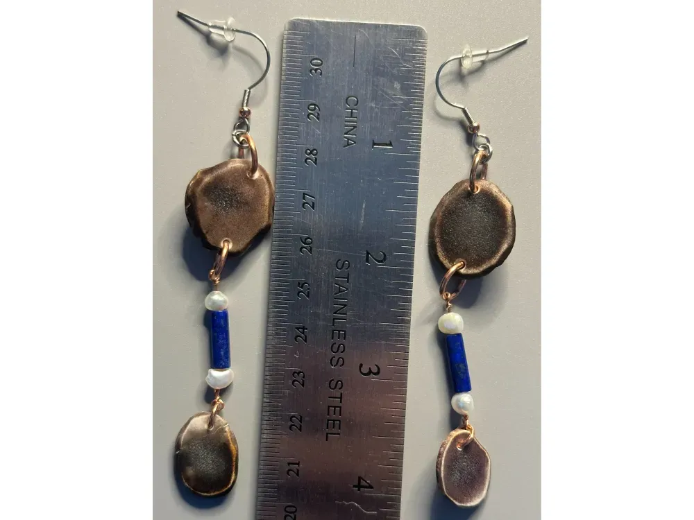 “Fall Night” Moose Antler Earrings - 3