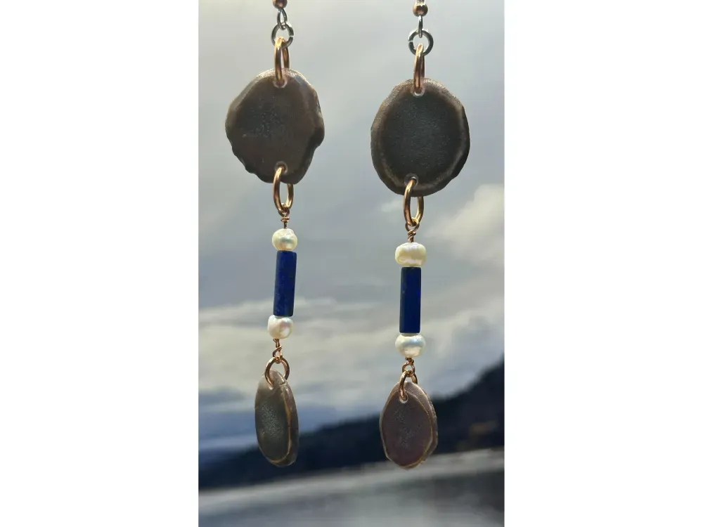 “Fall Night” Moose Antler Earrings - 2