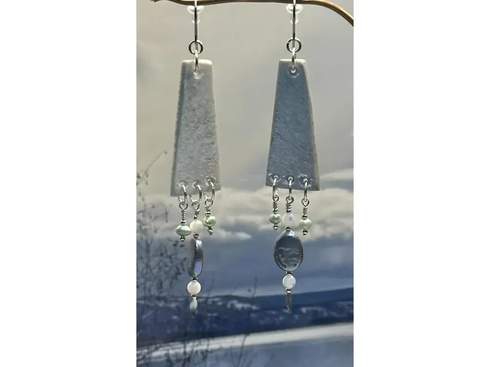 “Frost” Moose Antler Earrings - 3