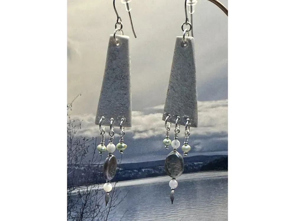 “Frost” Moose Antler Earrings - 1