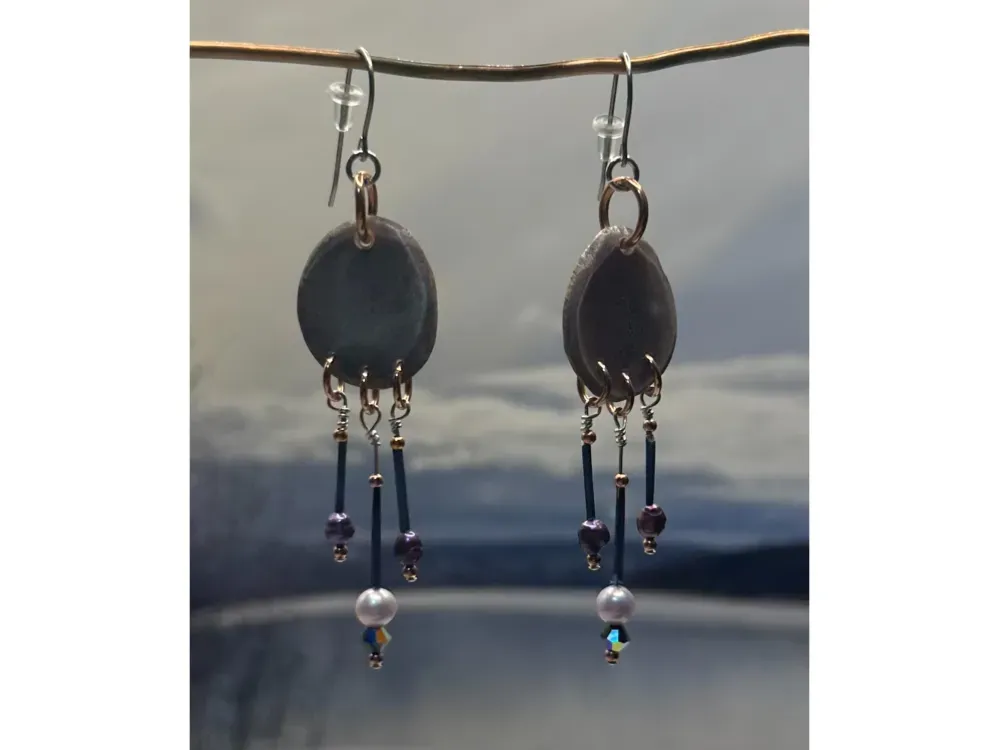 “Northern Lights” Moose Antler Earrings - 4