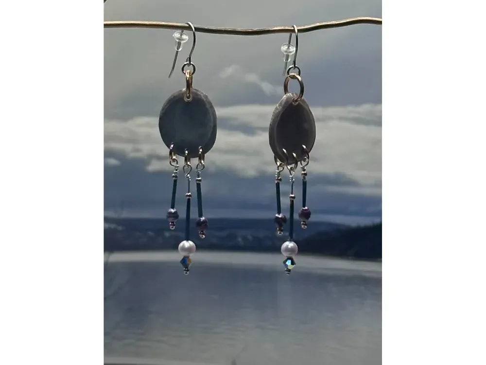 “Northern Lights” Moose Antler Earrings - 5