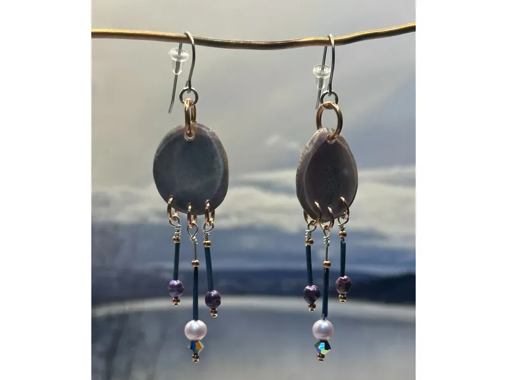 “Northern Lights” Moose Antler Earrings - 3
