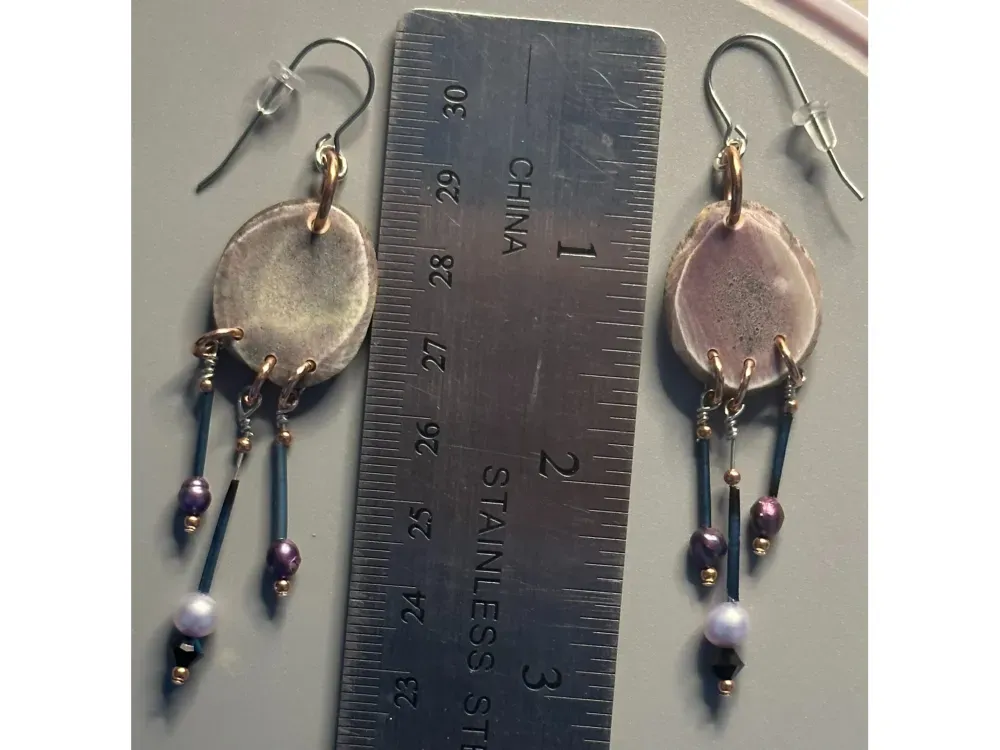 “Northern Lights” Moose Antler Earrings - 2