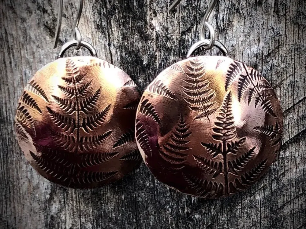 Botanical Copperfern Earrings - 4