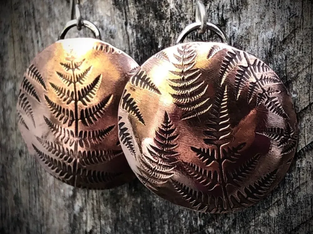 Botanical Copperfern Earrings - 3