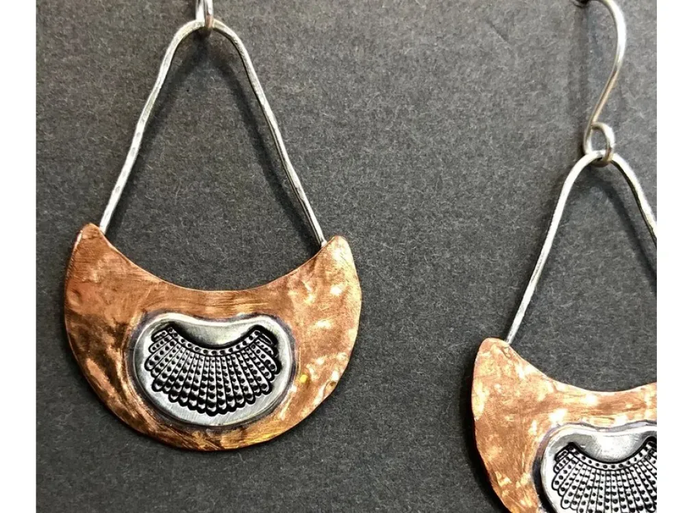 Dissent Earrings With Copper And 925 Silver - 5